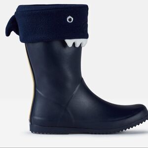 NEW JOULES Smile navy shark Rain Boot Socks